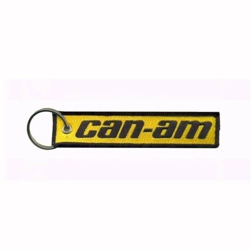 Can-Am Yellow Key Chain Fob Embroidered - NEW